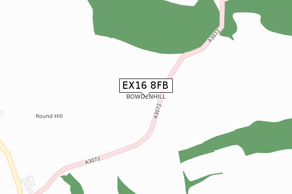 EX16 8FB map - large scale - OS Open Zoomstack (Ordnance Survey)