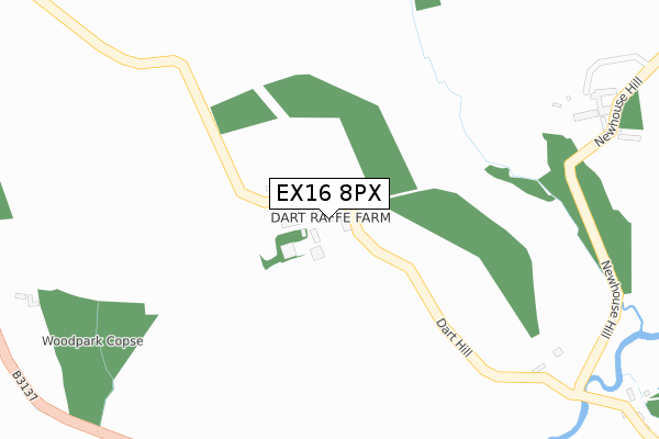 EX16 8PX map - large scale - OS Open Zoomstack (Ordnance Survey) EX16 8PX map - large scale - OS Open Zoomstack (Ordnance Survey)