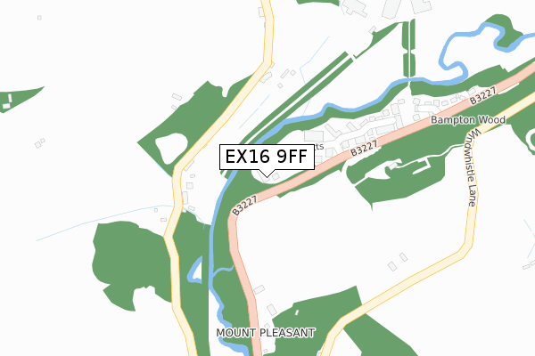 EX16 9FF map - large scale - OS Open Zoomstack (Ordnance Survey)