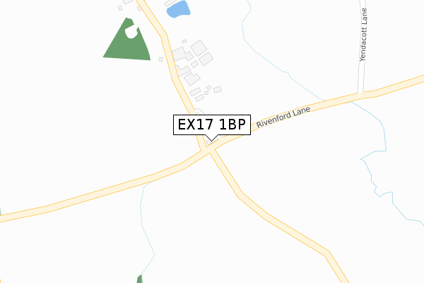 EX17 1BP map - large scale - OS Open Zoomstack (Ordnance Survey)