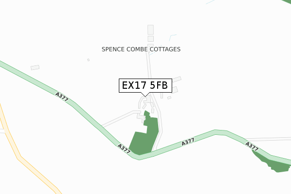 EX17 5FB map - large scale - OS Open Zoomstack (Ordnance Survey)