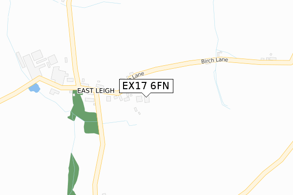 EX17 6FN map - large scale - OS Open Zoomstack (Ordnance Survey)