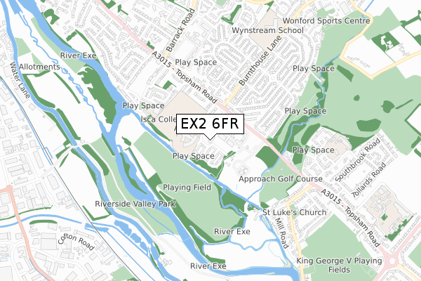 EX2 6FR map - small scale - OS Open Zoomstack (Ordnance Survey) EX2 6FR map - small scale - OS Open Zoomstack (Ordnance Survey)