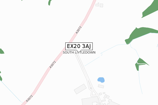 EX20 3AJ map - large scale - OS Open Zoomstack (Ordnance Survey)