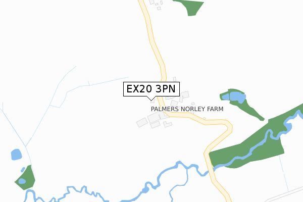 EX20 3PN map - large scale - OS Open Zoomstack (Ordnance Survey)