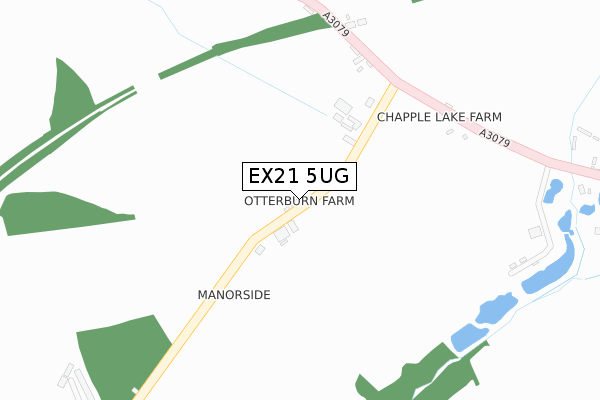 EX21 5UG map - large scale - OS Open Zoomstack (Ordnance Survey)