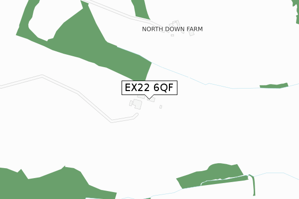 EX22 6QF map - large scale - OS Open Zoomstack (Ordnance Survey)