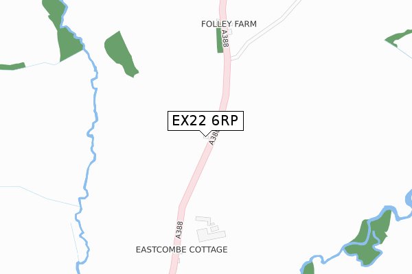 EX22 6RP map - large scale - OS Open Zoomstack (Ordnance Survey)
