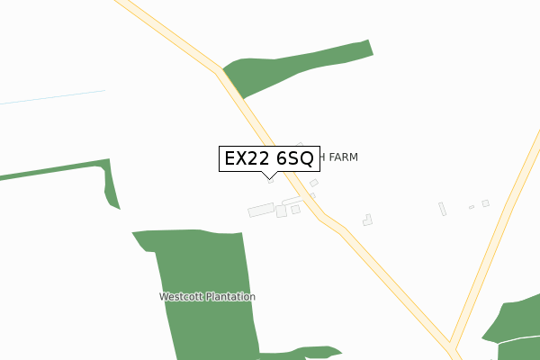 EX22 6SQ map - large scale - OS Open Zoomstack (Ordnance Survey) EX22 6SQ map - large scale - OS Open Zoomstack (Ordnance Survey)