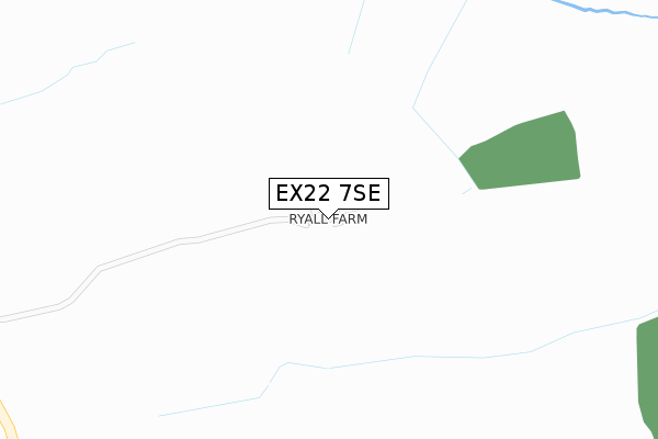 EX22 7SE map - large scale - OS Open Zoomstack (Ordnance Survey)