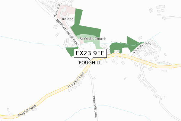 EX23 9FE map - large scale - OS Open Zoomstack (Ordnance Survey)