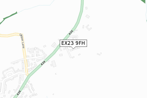 EX23 9FH map - large scale - OS Open Zoomstack (Ordnance Survey)