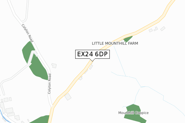 EX24 6DP map - large scale - OS Open Zoomstack (Ordnance Survey)