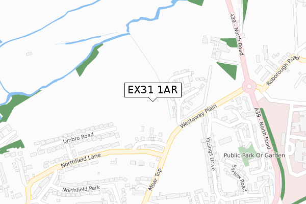EX31 1AR map - large scale - OS Open Zoomstack (Ordnance Survey)