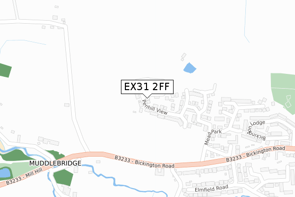 EX31 2FF map - large scale - OS Open Zoomstack (Ordnance Survey)