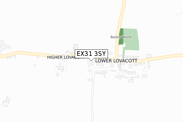 EX31 3SY map - large scale - OS Open Zoomstack (Ordnance Survey)