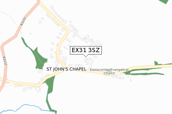 EX31 3SZ map - large scale - OS Open Zoomstack (Ordnance Survey) EX31 3SZ map - large scale - OS Open Zoomstack (Ordnance Survey)