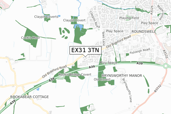EX31 3TN map - small scale - OS Open Zoomstack (Ordnance Survey)