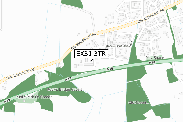 EX31 3TR map - large scale - OS Open Zoomstack (Ordnance Survey)