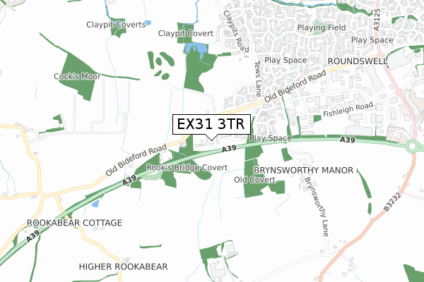 EX31 3TR map - small scale - OS Open Zoomstack (Ordnance Survey)