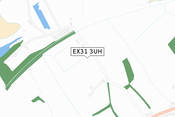 EX31 3UH map - large scale - OS Open Zoomstack (Ordnance Survey)