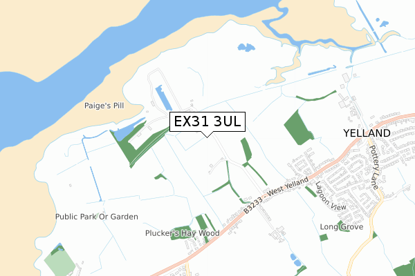EX31 3UL map - small scale - OS Open Zoomstack (Ordnance Survey)