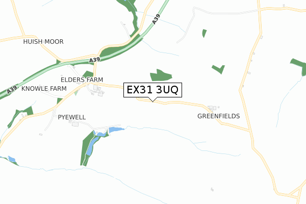 EX31 3UQ map - small scale - OS Open Zoomstack (Ordnance Survey)
