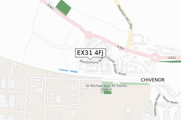 EX31 4FJ map - large scale - OS Open Zoomstack (Ordnance Survey)