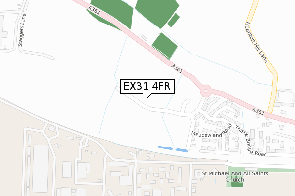 EX31 4FR map - large scale - OS Open Zoomstack (Ordnance Survey)