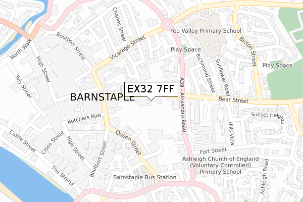 EX32 7FF map - large scale - OS Open Zoomstack (Ordnance Survey)