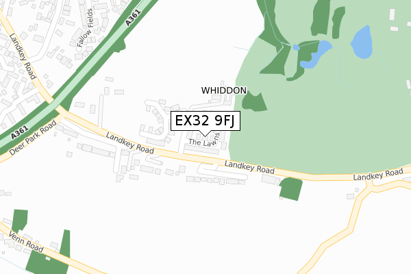 EX32 9FJ map - large scale - OS Open Zoomstack (Ordnance Survey) EX32 9FJ map - large scale - OS Open Zoomstack (Ordnance Survey)