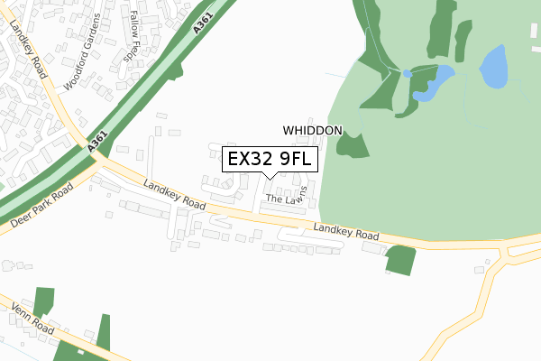 EX32 9FL map - large scale - OS Open Zoomstack (Ordnance Survey) EX32 9FL map - large scale - OS Open Zoomstack (Ordnance Survey)
