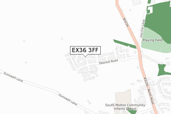 EX36 3FF map - large scale - OS Open Zoomstack (Ordnance Survey) EX36 3FF map - large scale - OS Open Zoomstack (Ordnance Survey)
