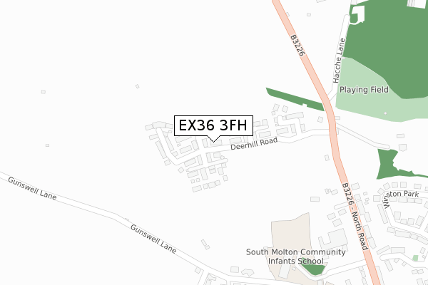 EX36 3FH map - large scale - OS Open Zoomstack (Ordnance Survey) EX36 3FH map - large scale - OS Open Zoomstack (Ordnance Survey)