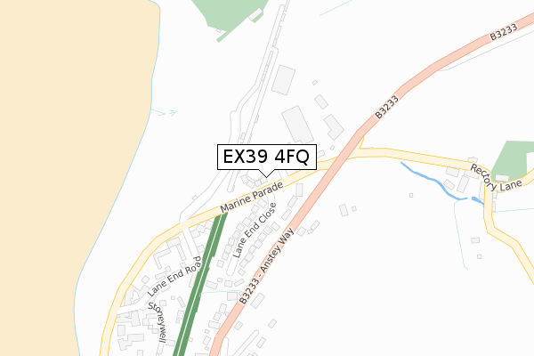 EX39 4FQ map - large scale - OS Open Zoomstack (Ordnance Survey)