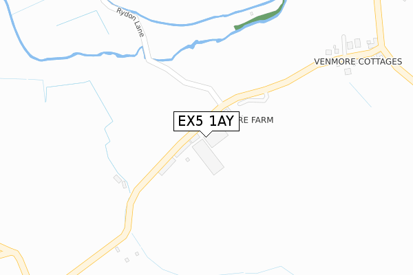 EX5 1AY map - large scale - OS Open Zoomstack (Ordnance Survey)