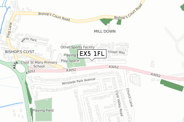 EX5 1FL map - large scale - OS Open Zoomstack (Ordnance Survey)