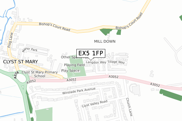 EX5 1FP map - large scale - OS Open Zoomstack (Ordnance Survey)