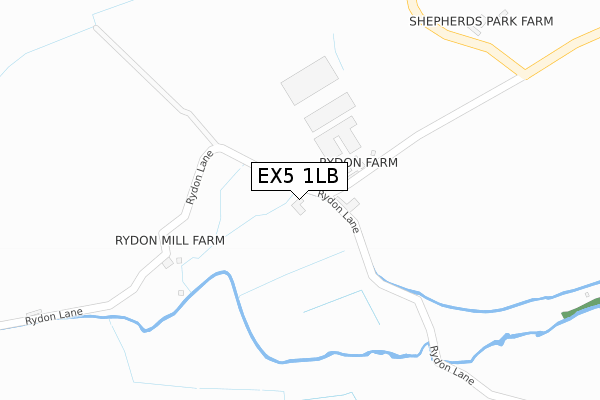 EX5 1LB map - large scale - OS Open Zoomstack (Ordnance Survey)