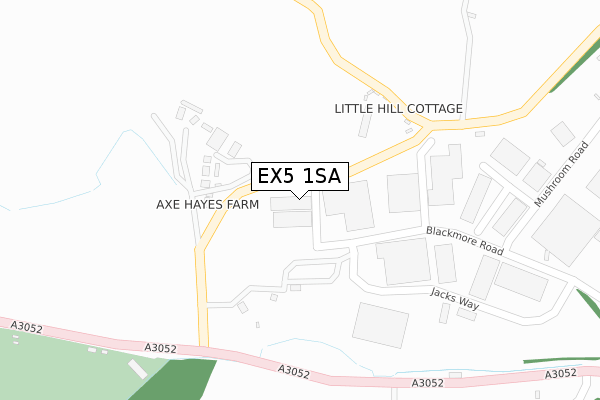 EX5 1SA map - large scale - OS Open Zoomstack (Ordnance Survey)