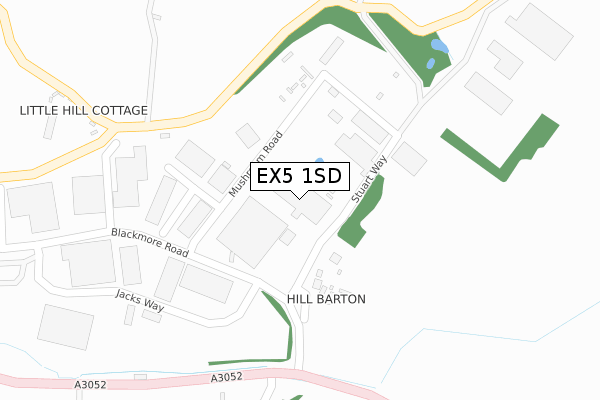 EX5 1SD map - large scale - OS Open Zoomstack (Ordnance Survey)