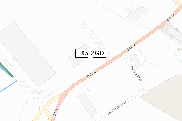 EX5 2GD map - large scale - OS Open Zoomstack (Ordnance Survey)