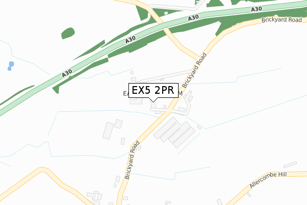 EX5 2PR map - large scale - OS Open Zoomstack (Ordnance Survey)