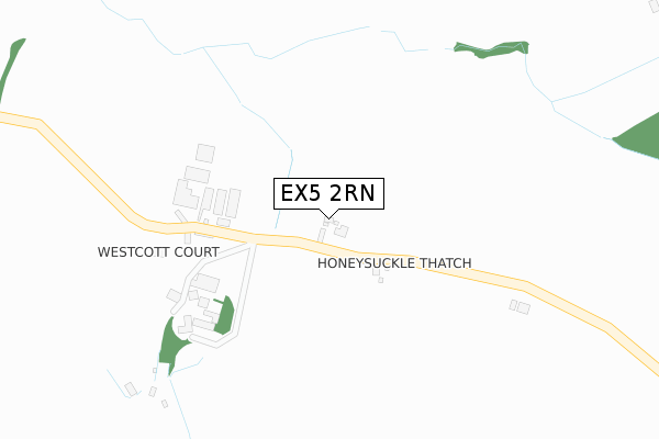 EX5 2RN map - large scale - OS Open Zoomstack (Ordnance Survey)