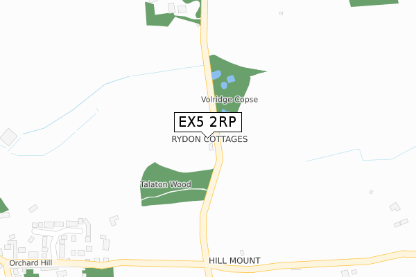 EX5 2RP map - large scale - OS Open Zoomstack (Ordnance Survey)