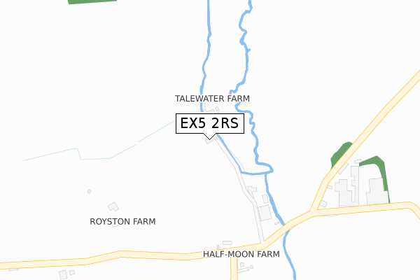 EX5 2RS map - large scale - OS Open Zoomstack (Ordnance Survey)