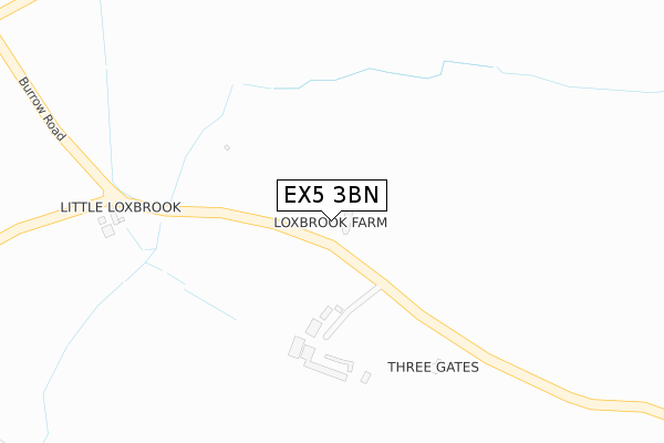EX5 3BN map - large scale - OS Open Zoomstack (Ordnance Survey)