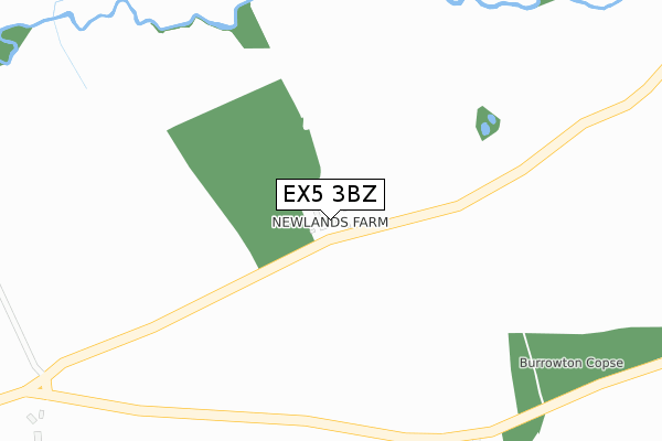EX5 3BZ map - large scale - OS Open Zoomstack (Ordnance Survey) EX5 3BZ map - large scale - OS Open Zoomstack (Ordnance Survey)