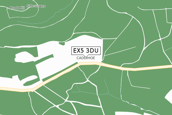 EX5 3DU map - large scale - OS Open Zoomstack (Ordnance Survey)