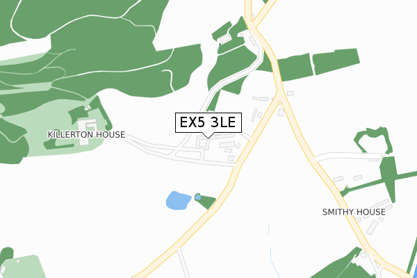 EX5 3LE map - large scale - OS Open Zoomstack (Ordnance Survey)